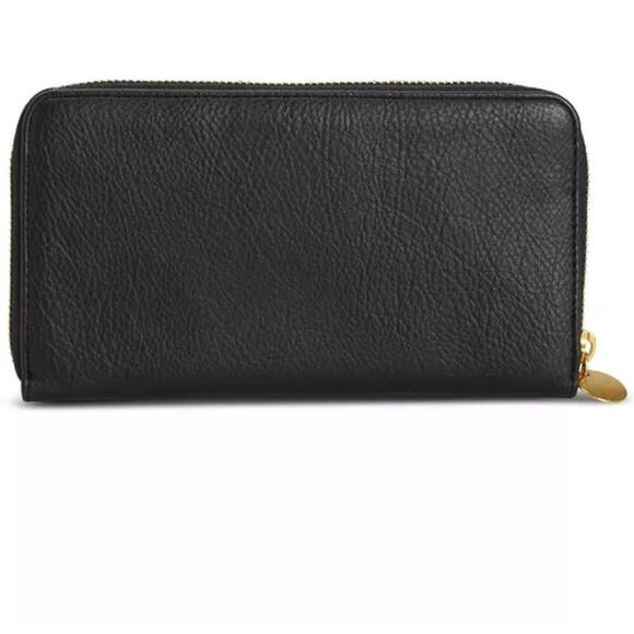 Style & Co Whip-Stitch Zip Wallet Women's Black Inner Compartments Zip Closure - Picture 5 of 13